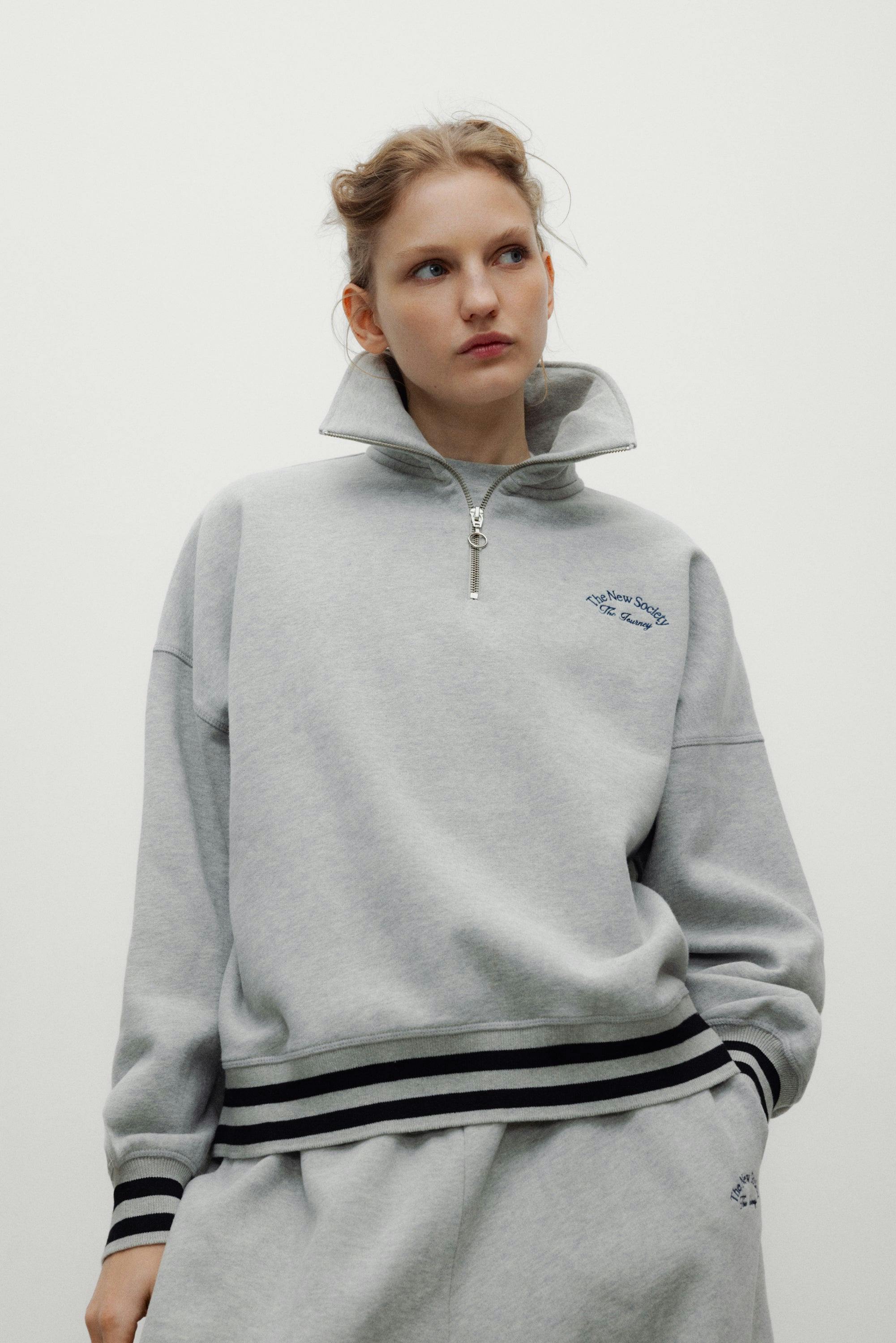 Mochi Woman Polo Light Grey Melange