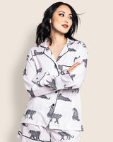 Women's Pima Long Sleeve Short Set in Panthère de Paris