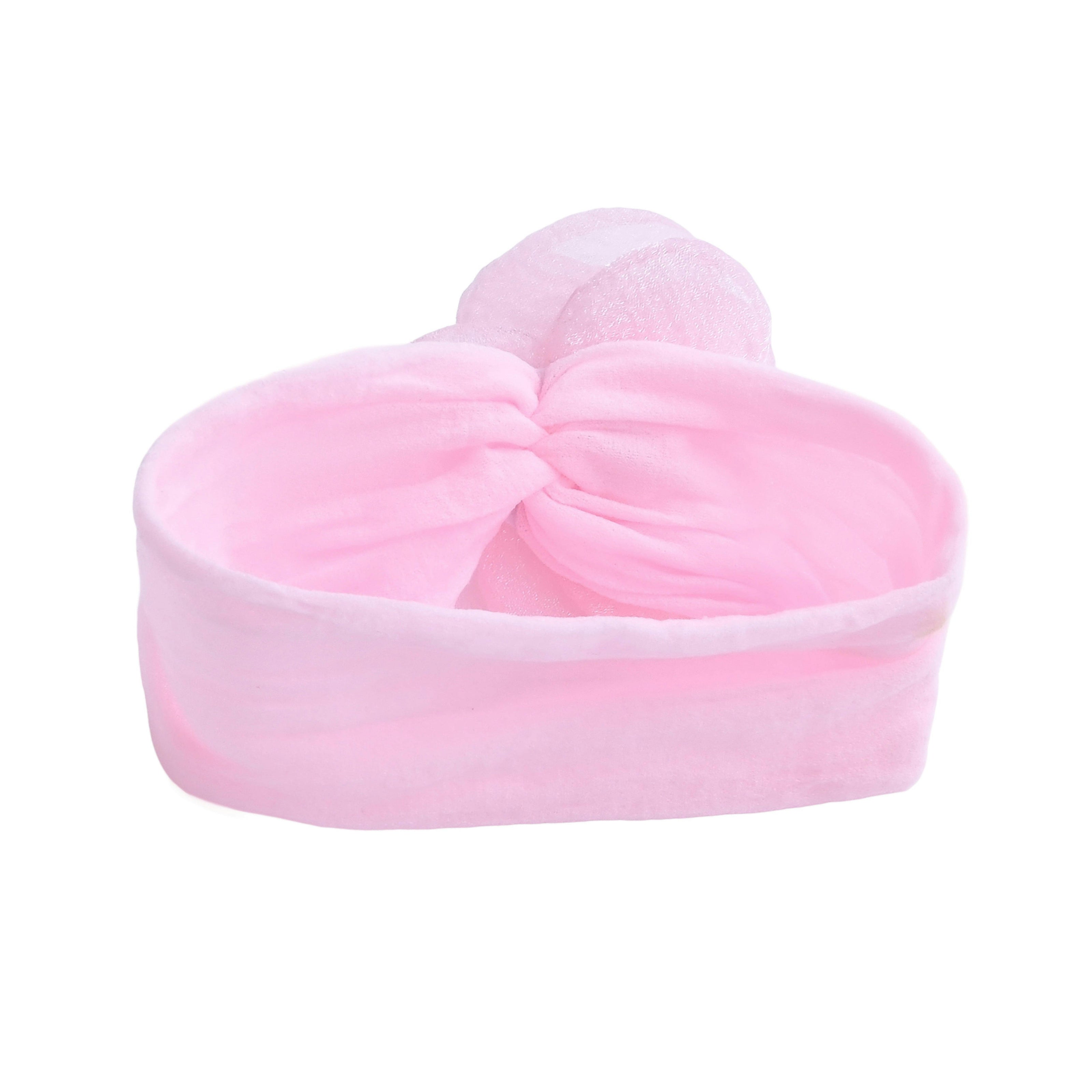 Multicolor Elastic Flower Headband Set