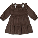 Organic Embroidered Corduroy Dress