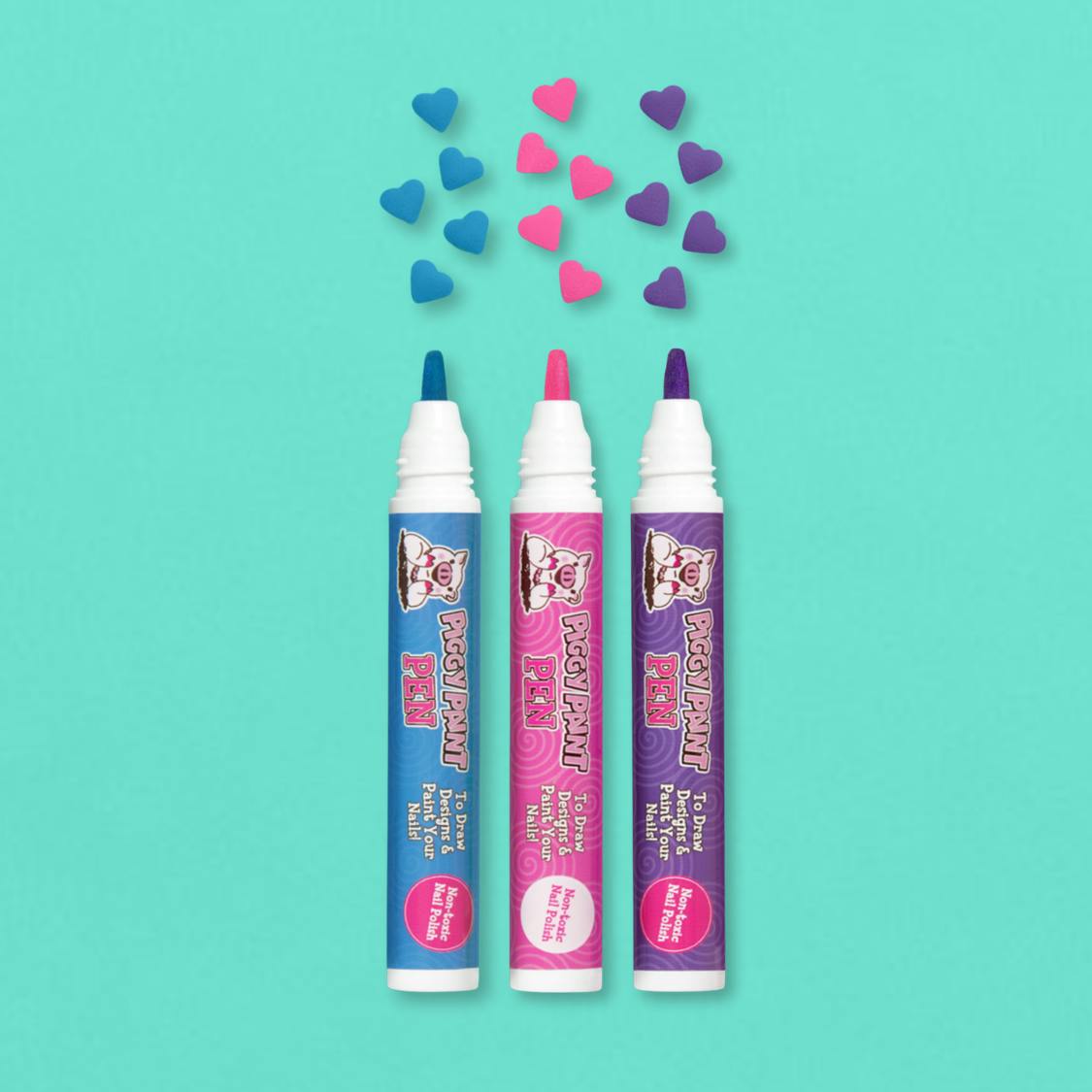 Positively Piggy Pen 3-pack - Kids Non-toxic Nail Polish
