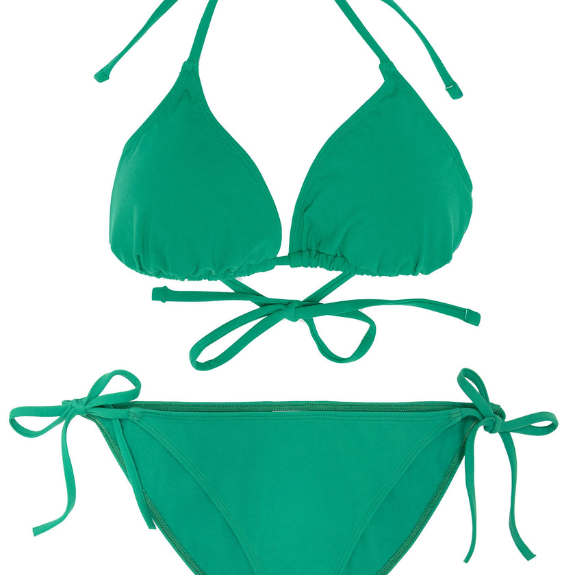 Teen Two-Piece Swimsuit, Mini Triangle & Bikini - Mangrove Green