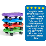 Blue Indoor Scooter Board with Safety Handles for Kids Ages 6-12