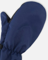 Baby Mid-Season Mittens Navy Blue