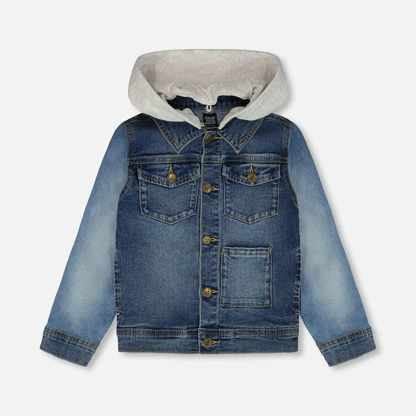 Jacket With Removable French Terry Hood