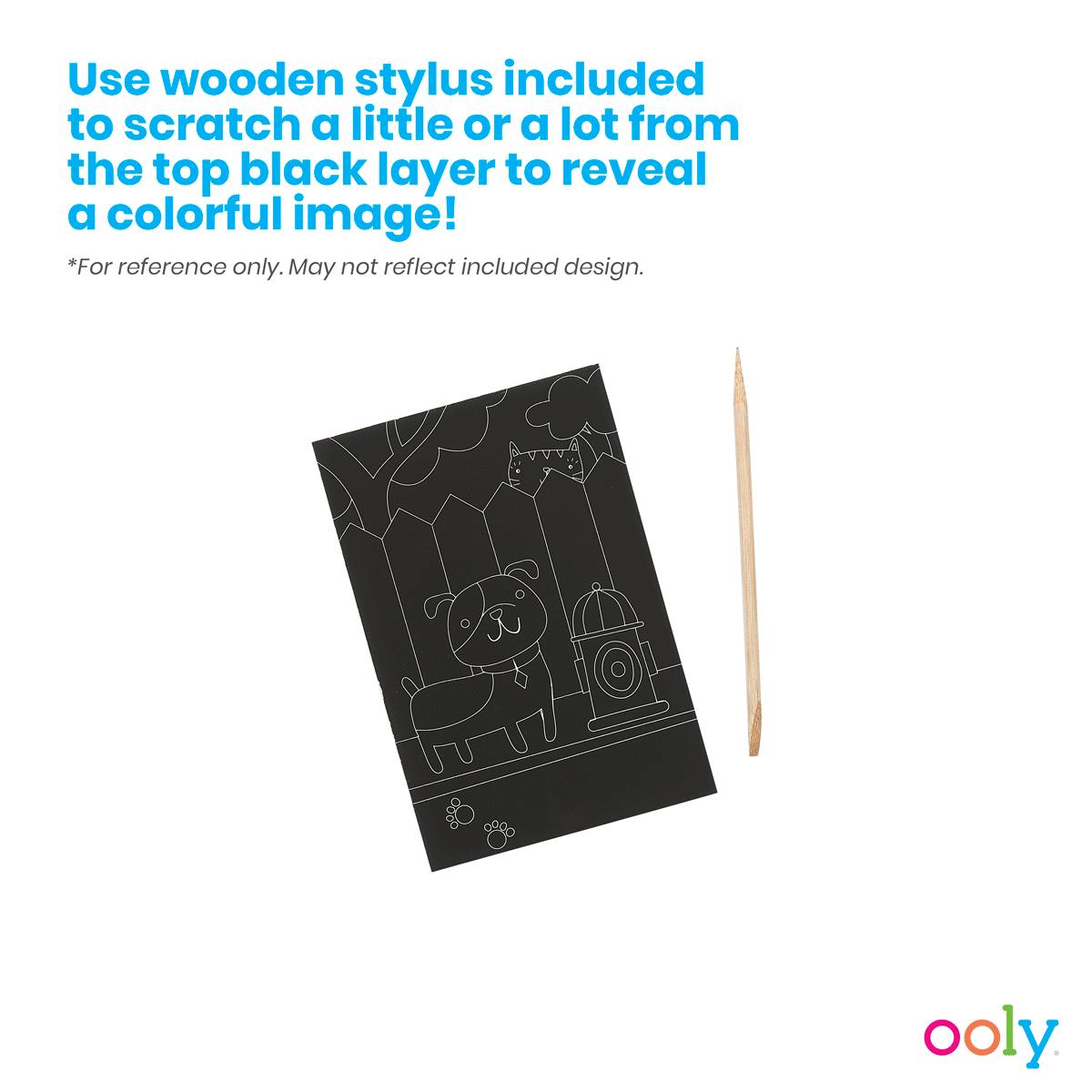 Scratch and Scribble Mini Scratch Art Kit - Friendly Fish - 8 Cards 1 Sticker Sheet