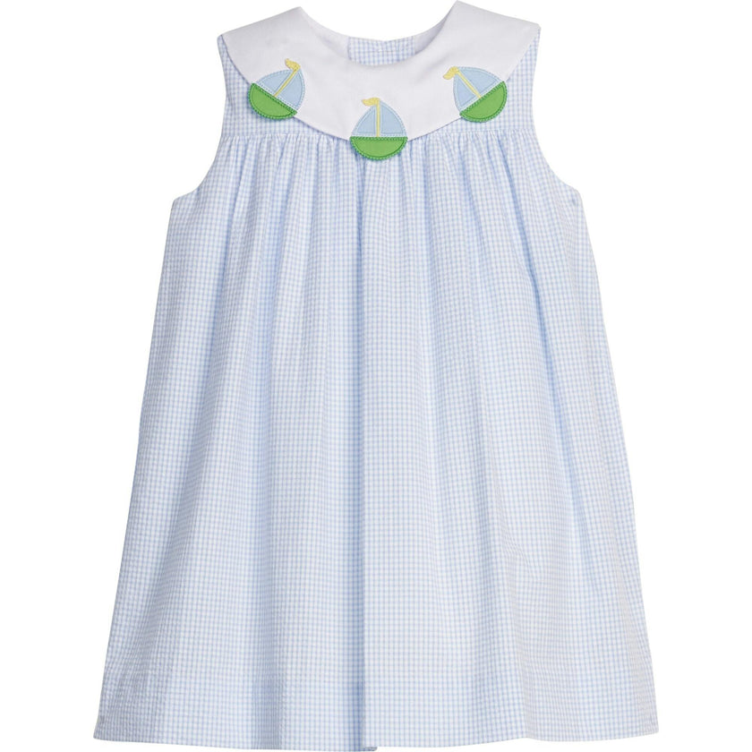 Bib Dress - Sailboats
