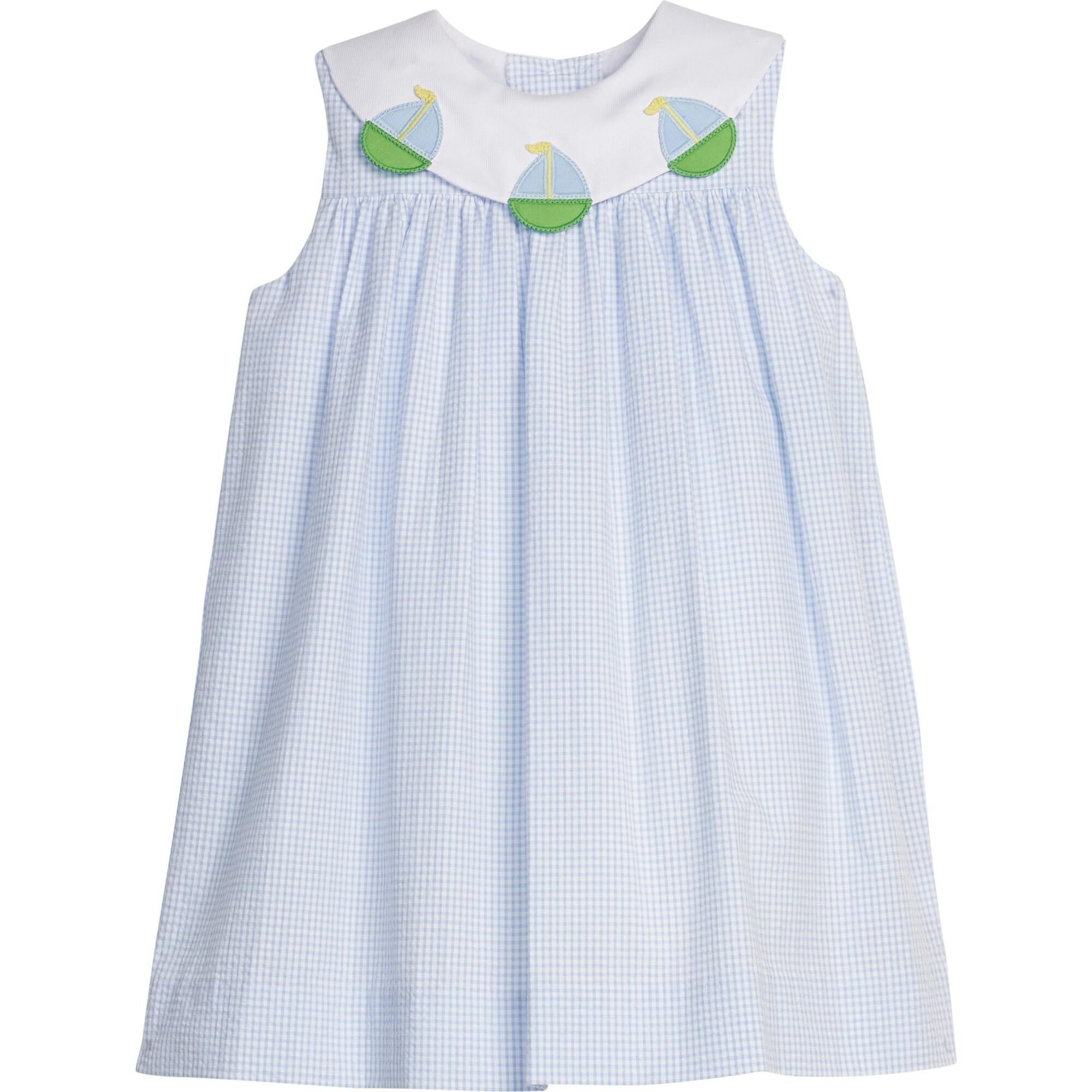 Bib Dress - Sailboats