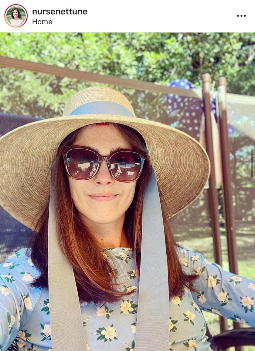 Wildflower Sun Hat (PreOrder Shipping June 15th) - Olive Green Wide & Short Grosgrain Ribbon