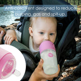 PopYum Baby Bottle Starter Set for Breast and Formula Feeding, 4-Pack, Pink, 2x 5oz Bottles (150ml) + 2x 9oz Bottles (260ml)