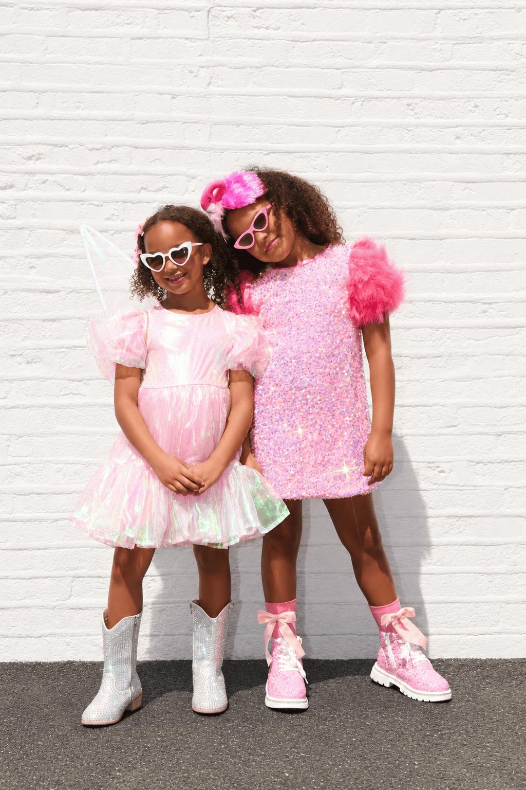 Rose Feather Party Dress