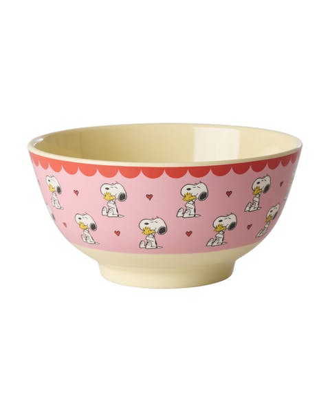 Medium Bowl - Pink- Snoopy Print -