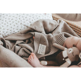 Transfer Flower Knit Baby Blanket