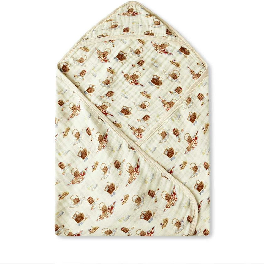 Picnic Organic Hooded Swaddle Blanket