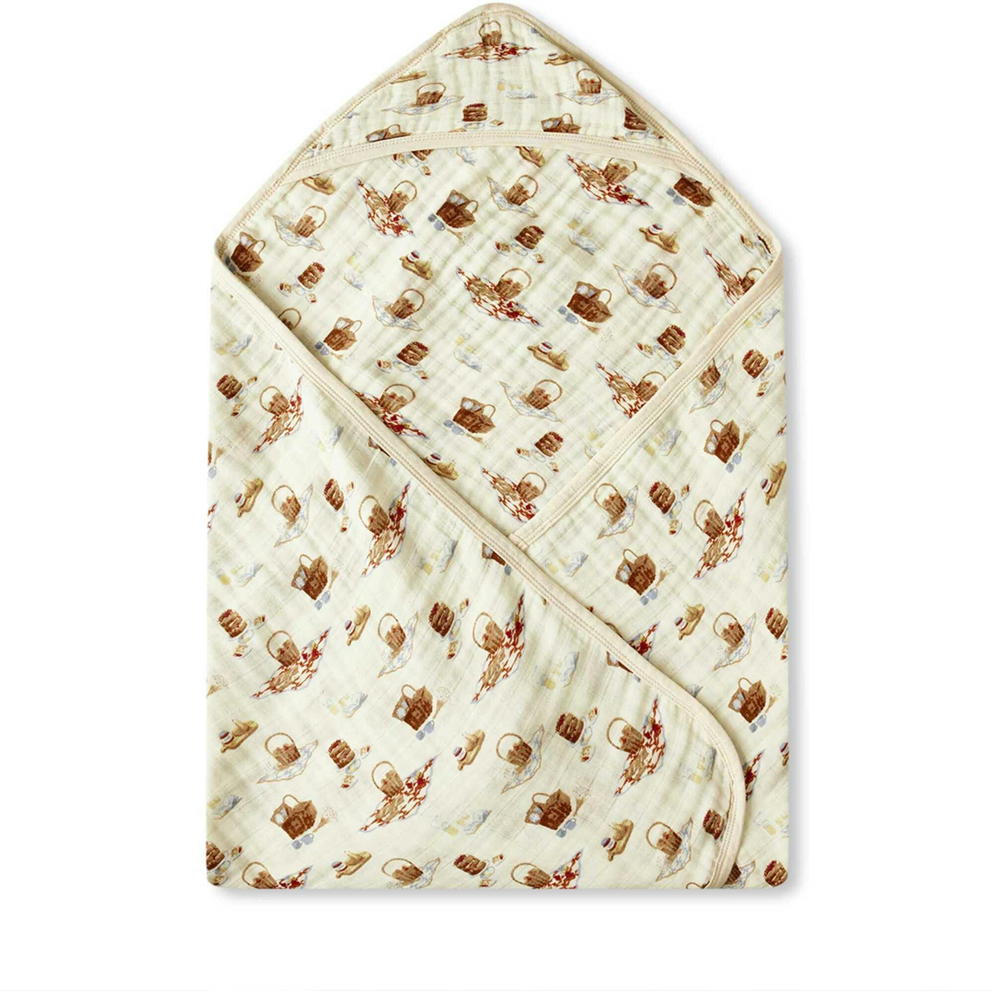 Picnic Organic Hooded Swaddle Blanket