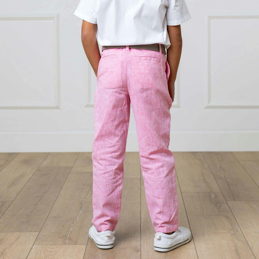 Linen Suit Pant, Pink