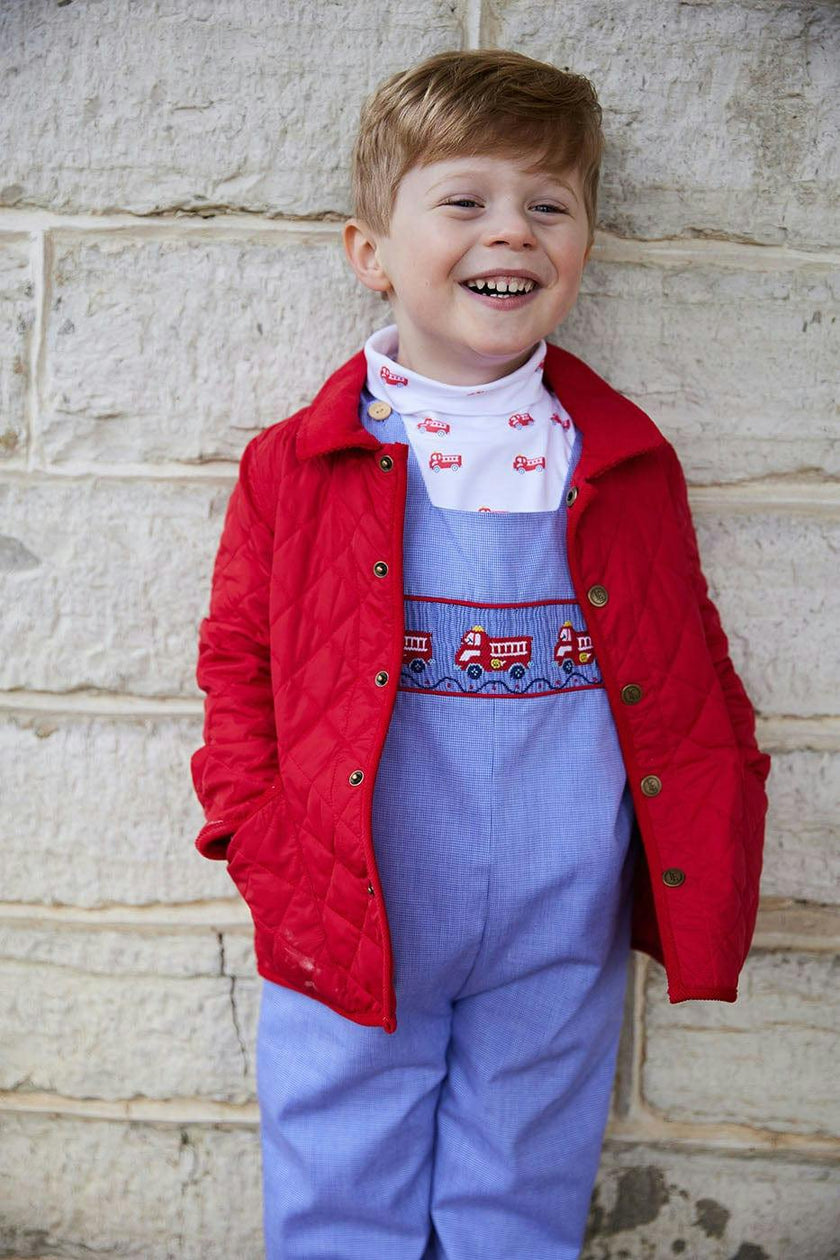 Printed Turtleneck - Fire Trucks