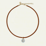 Bezel Clasp Cord Necklace
