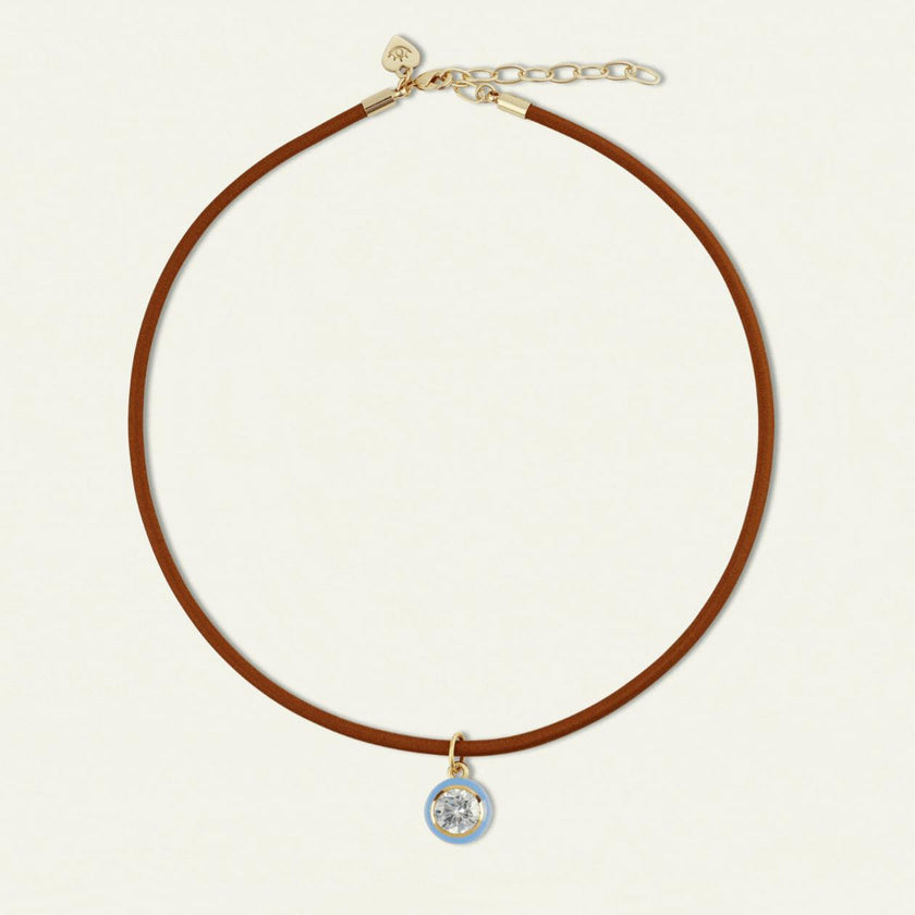 Bezel Clasp Cord Necklace