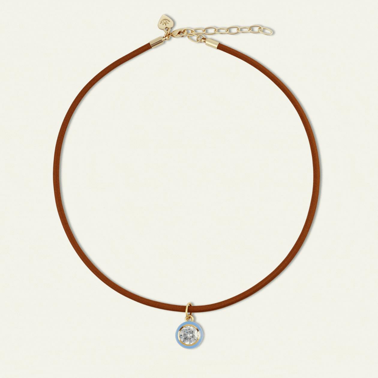 Bezel Clasp Cord Necklace