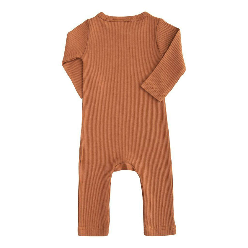 Orange Terracotta LS Modal Romper