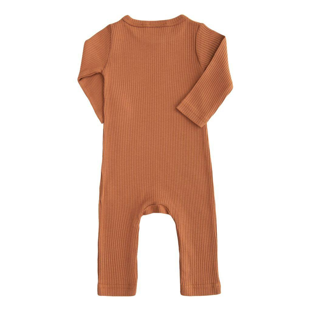 Orange Terracotta LS Modal Romper