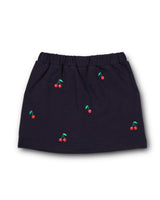 French Terry Skort W/Embroidered Cherries