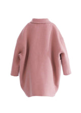 Pink Wool Coat with Peter Pan Collar