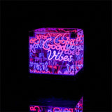 LED 3D Mirror Cube-Good Vibes