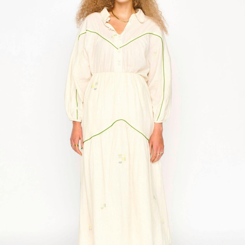 Brighton Skirt in Lime Jamdani