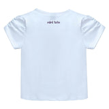 White Butterfly Applique T-Shirt