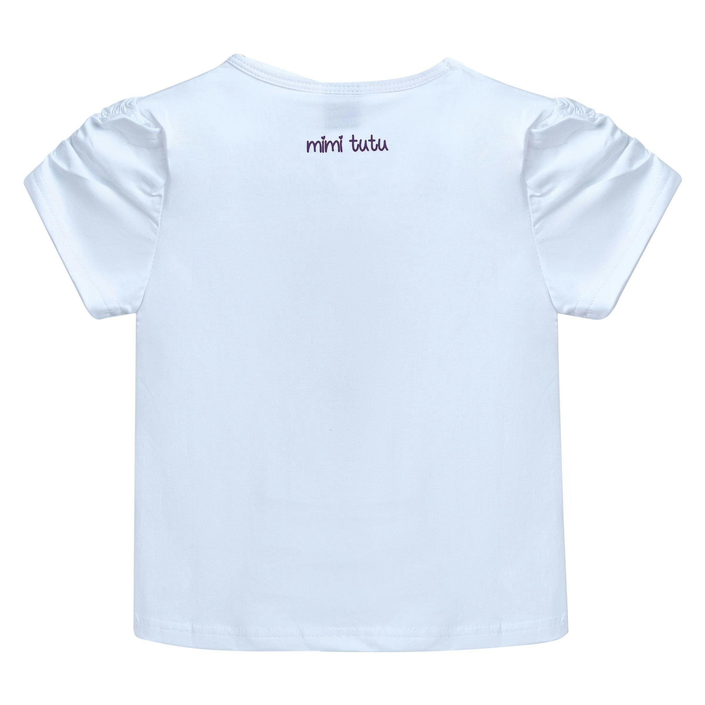 White Butterfly Applique T-Shirt