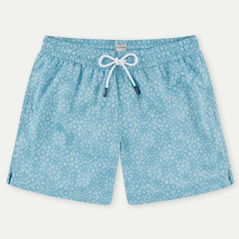 Sky Blue Bandana Boys' Swim Shorts