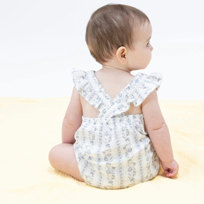 Kimberly Floral Stripe - Sunsuit