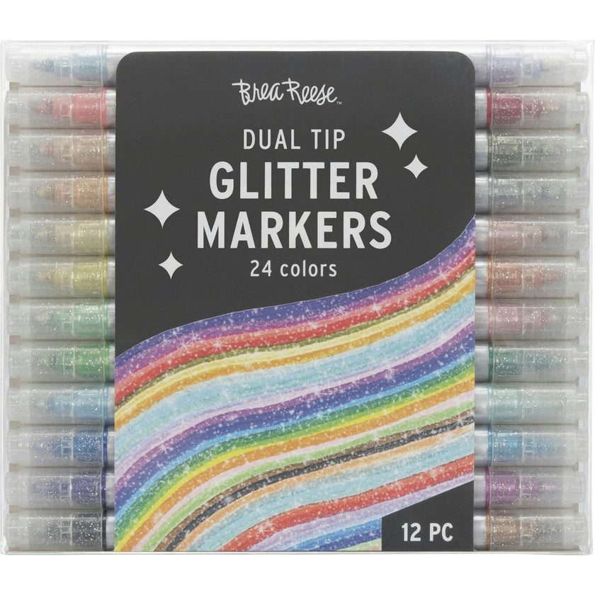 Brea Reese: Dual Tip Markers - Glitter 12ct