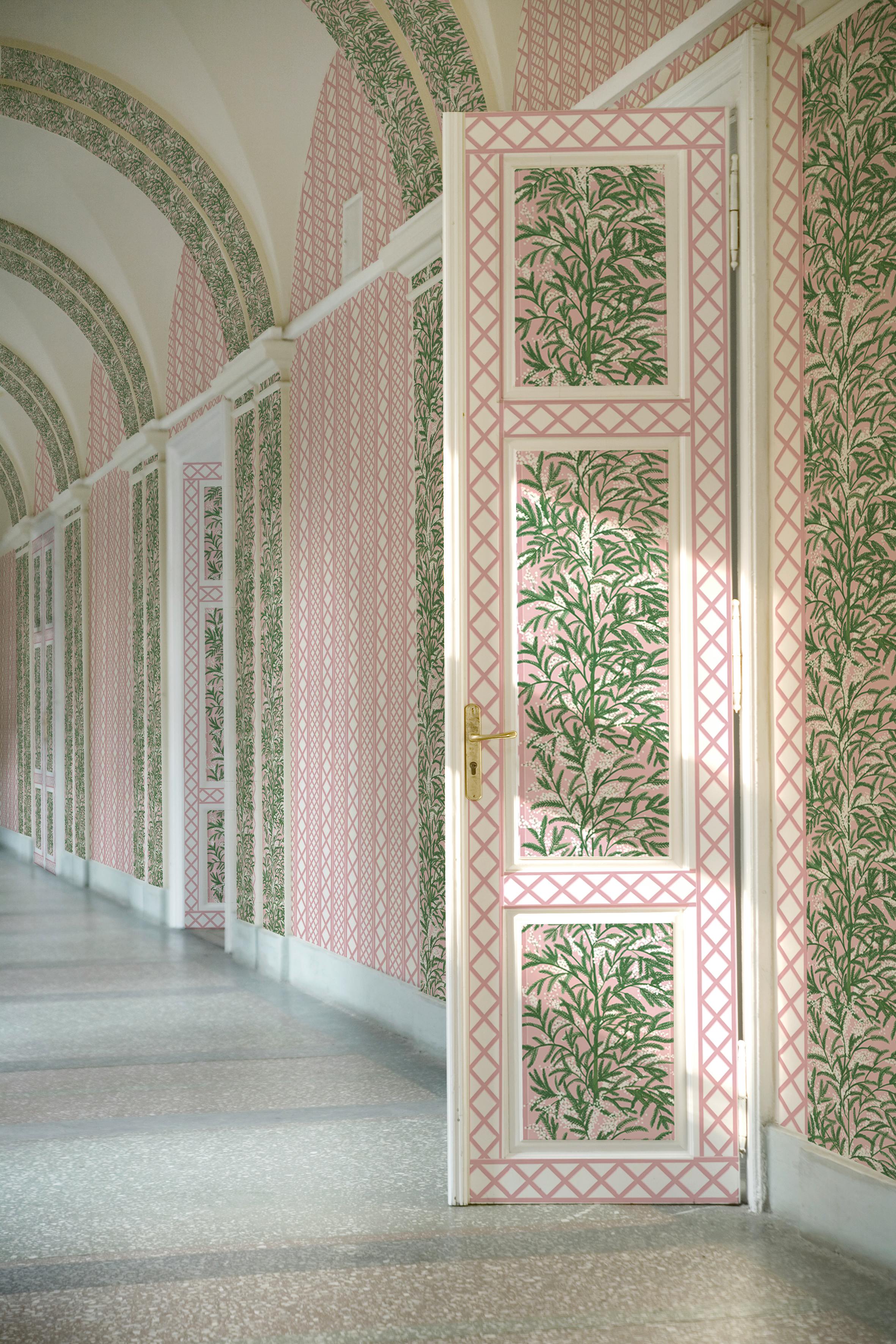 Papier peint MIMOSAS coloris Rose