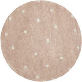 Round Washable Round Dot Rug