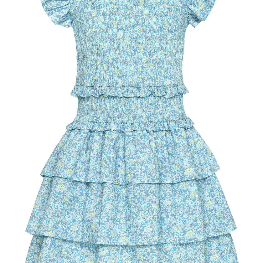 Claire Dress Aqua Floral