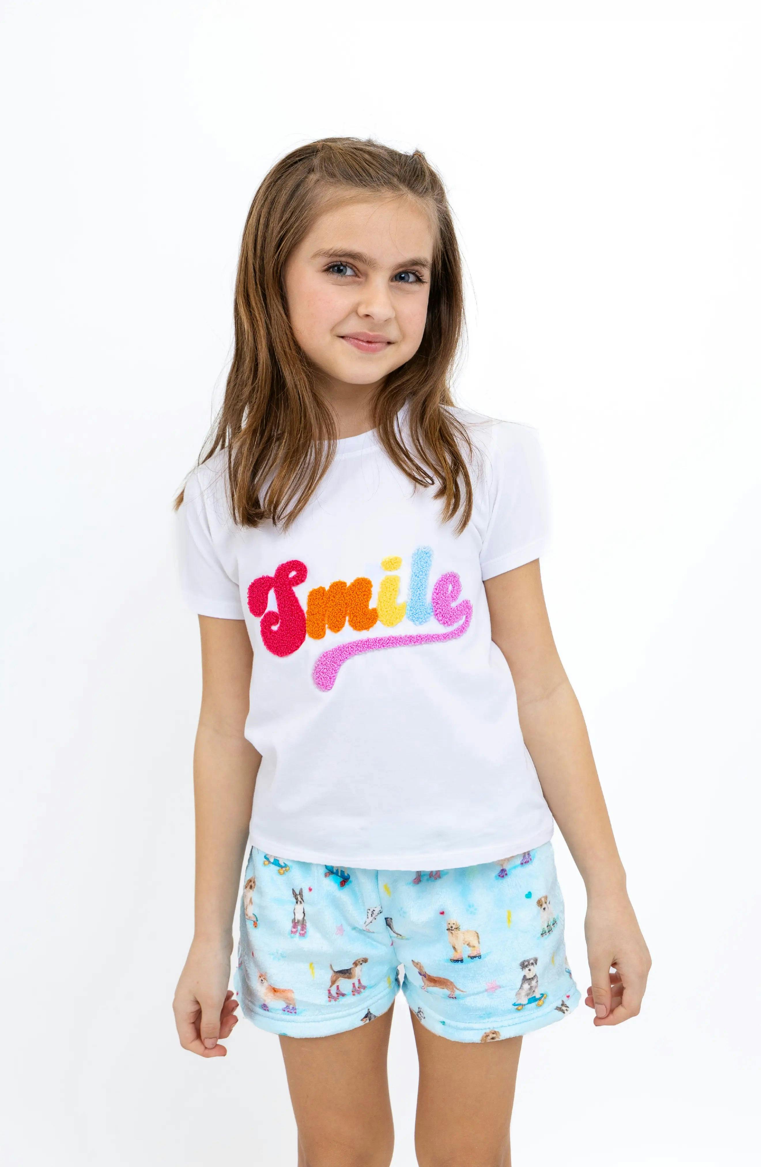 Smile Applique Short Sleeve T-Shirt