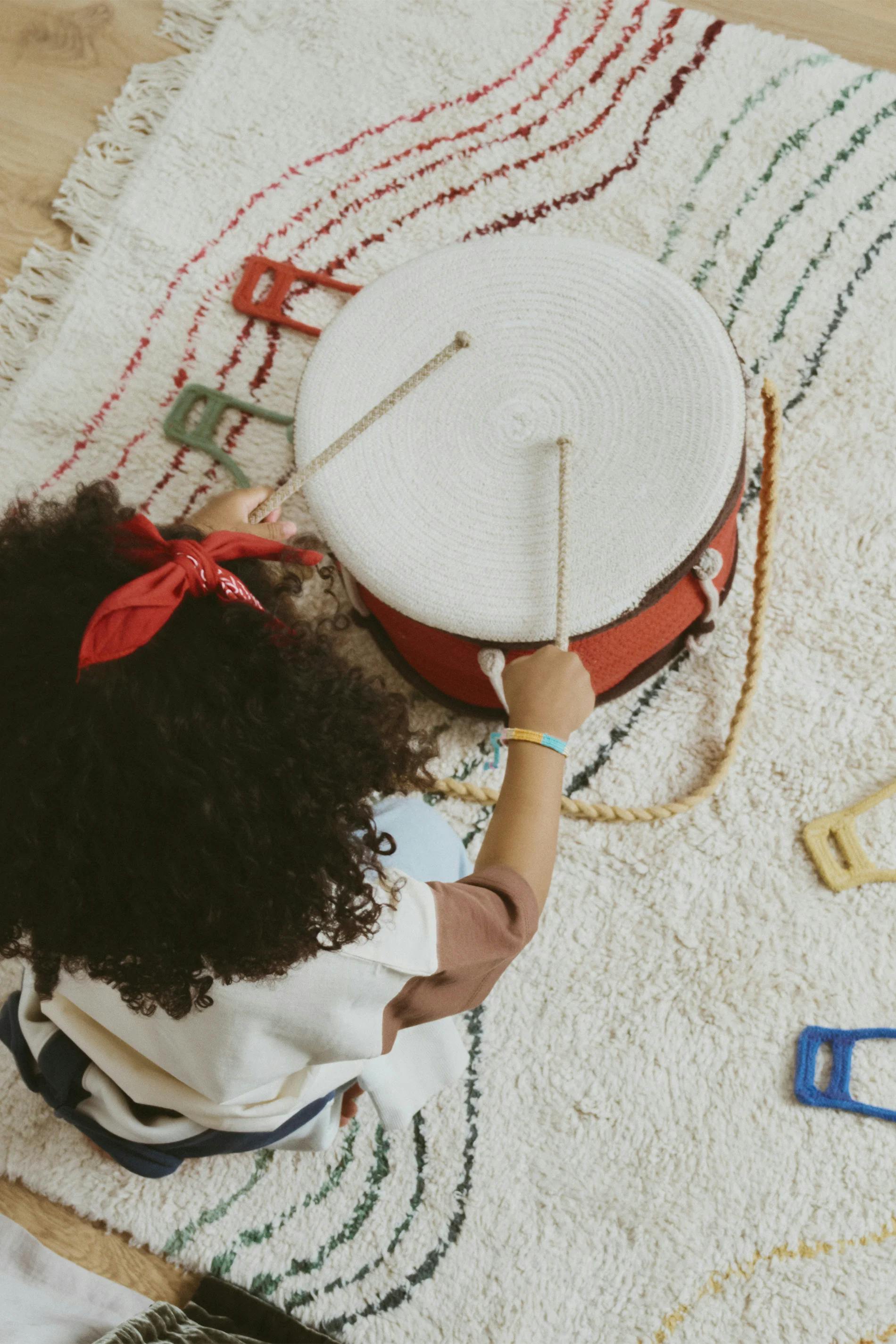 Washable Play Rug Musical Notes Colors