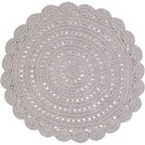 Alma Hand-Crocheted Scalloped Round Rug