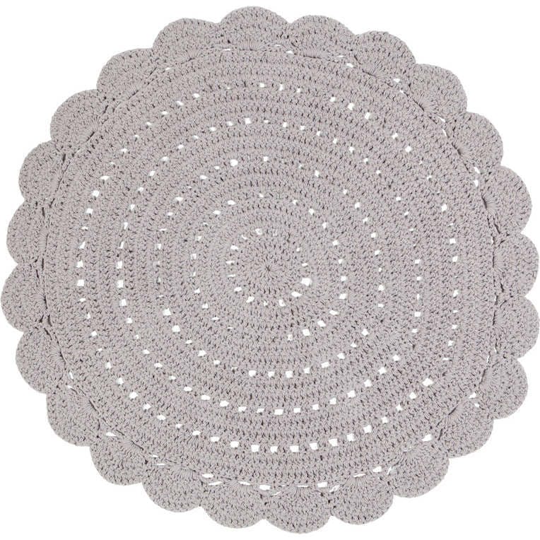 Alma Hand-Crocheted Scalloped Round Rug