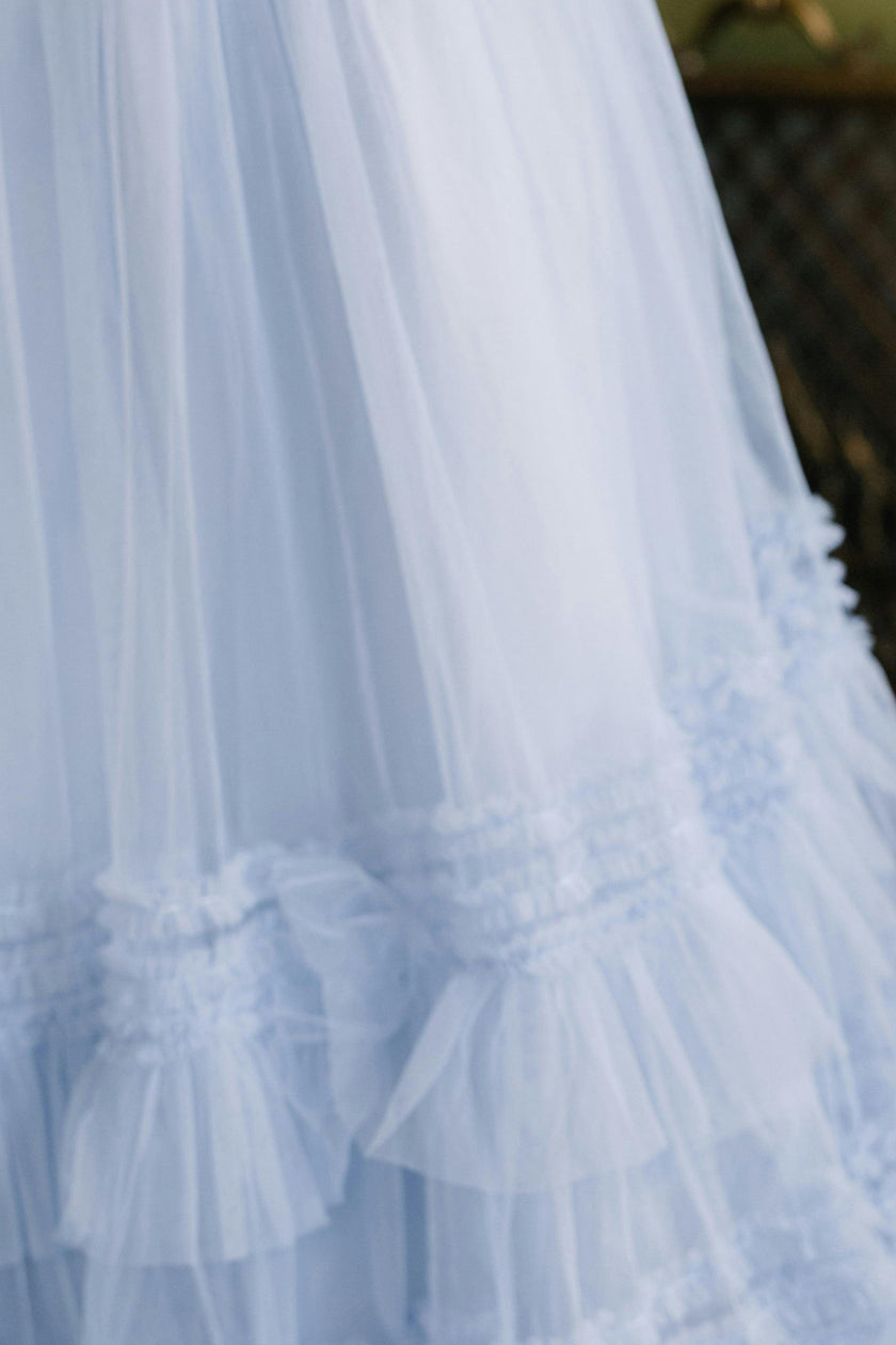 Celestine Skirt in Misty Blue