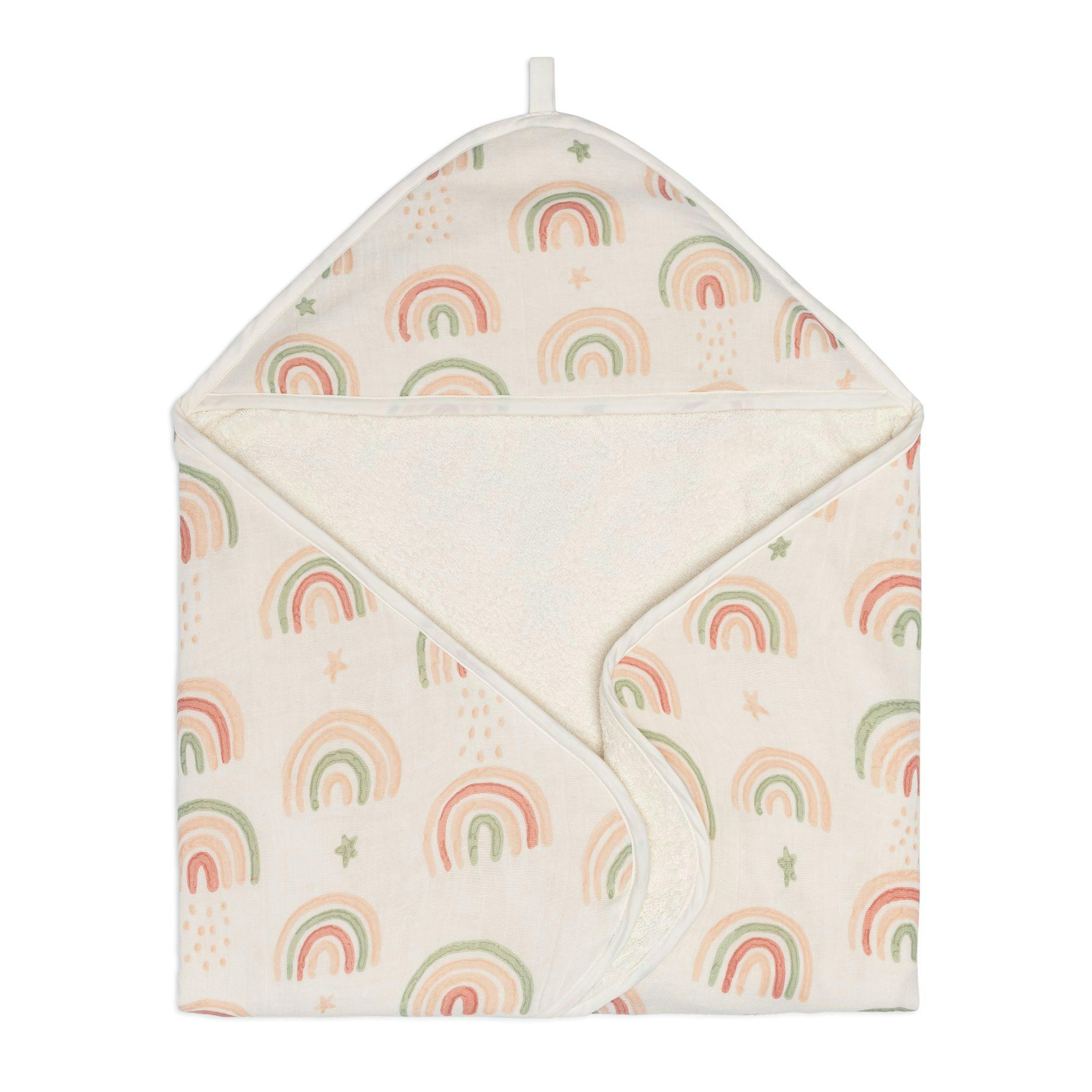 Parker Rainbow Hooded Baby Bath Towel