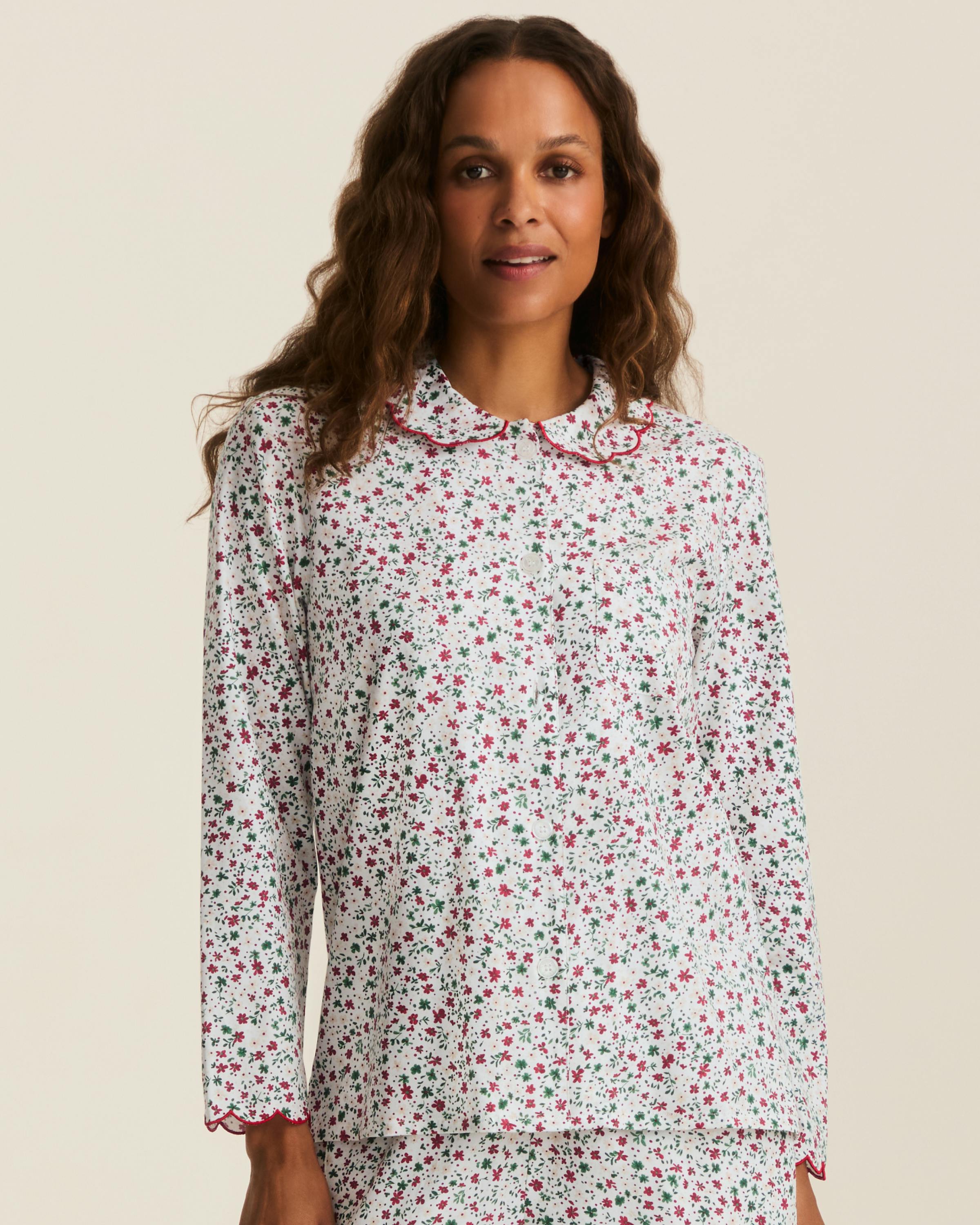 Women's Twill Colette Pajama Set in Winter Garden