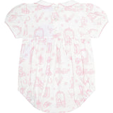 Pink Lone Star Toile Smocked Bubble