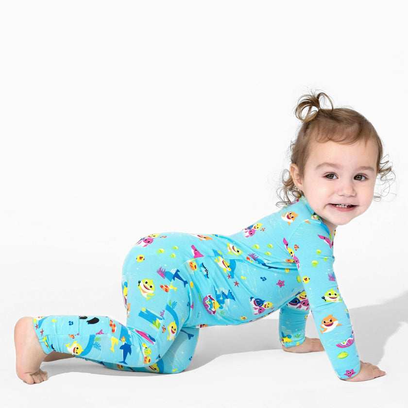 Baby Shark Bamboo Convertible Footie