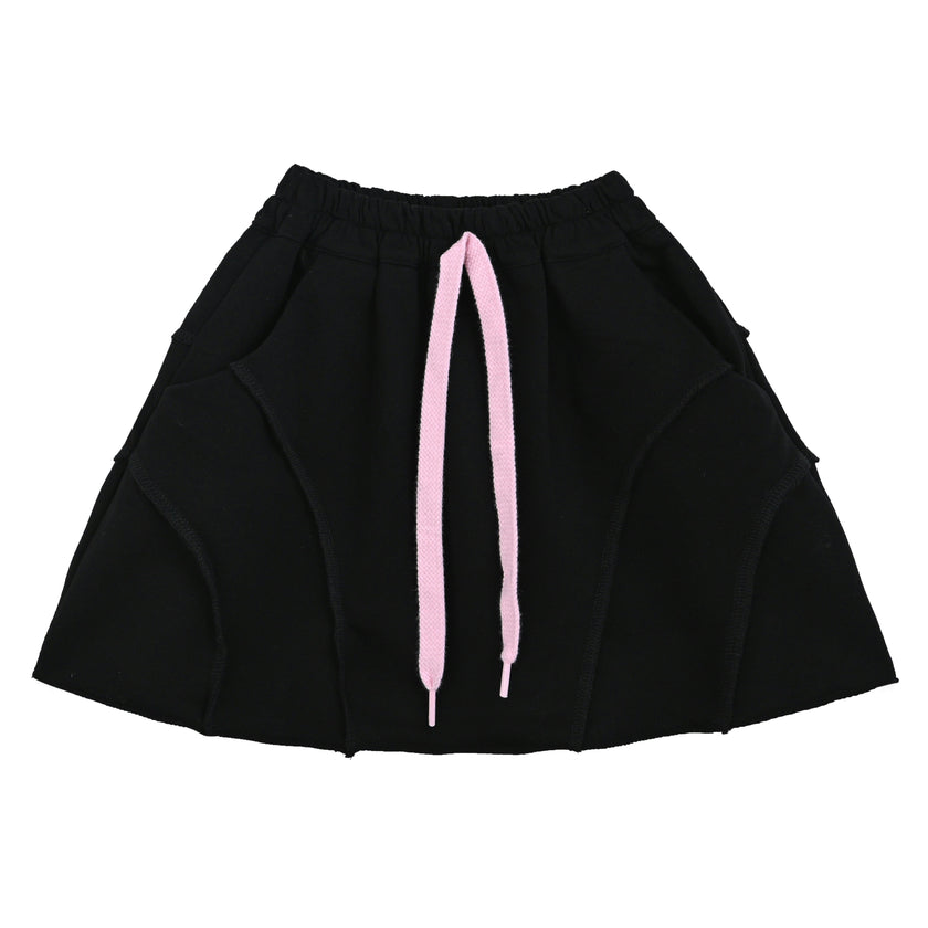Black Skirt with Drawstring Waist