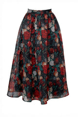 Vanessa Skirt in Midnight Roses