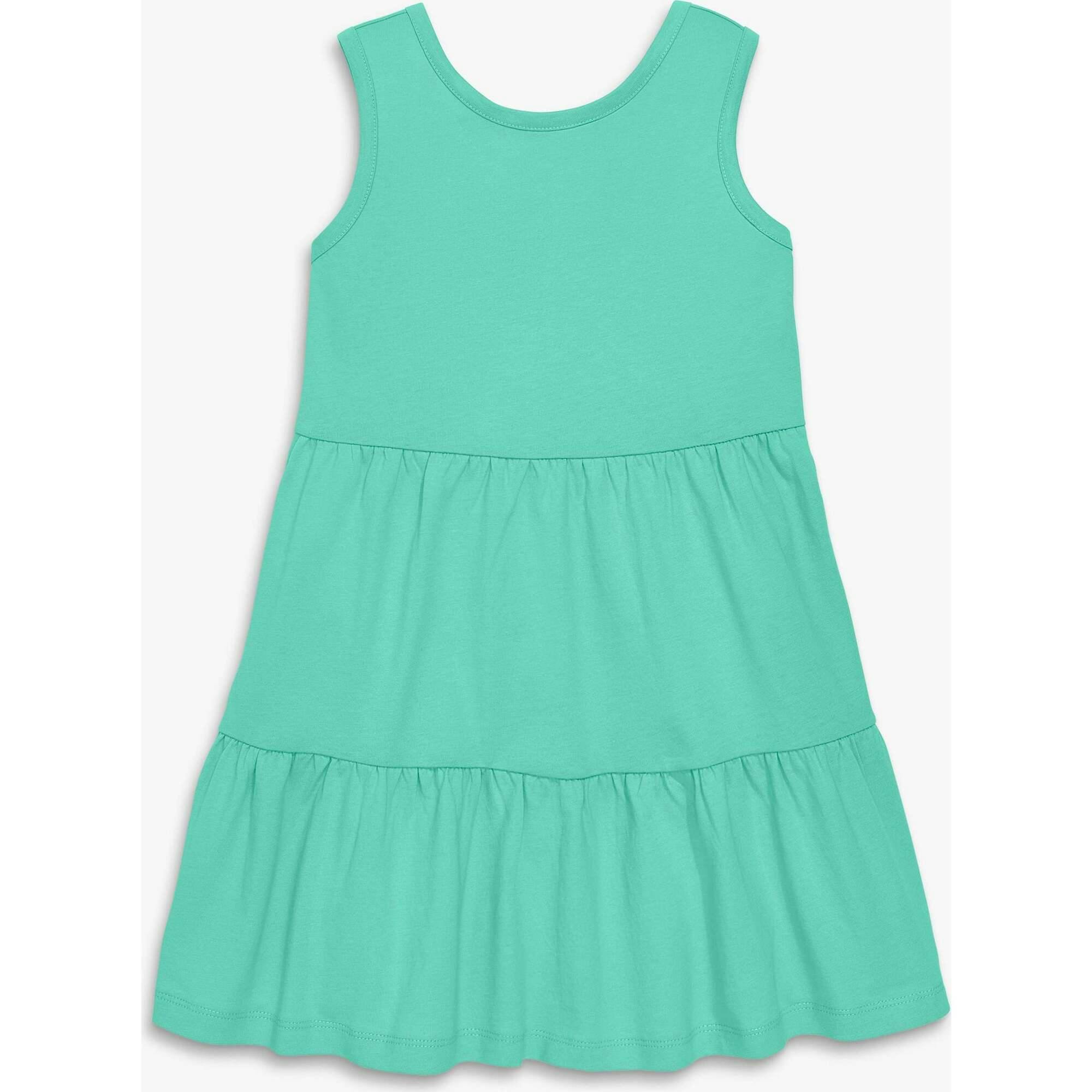 Kids cross-back tiered tank dress